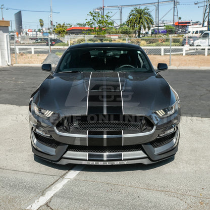 2015-20 Ford Mustang Shelby GT350 DRY Carbon Fiber Front Upper Grille Inserts Pair