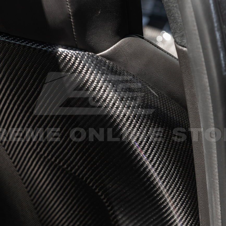 2009-15 Cadillac CTS V Dry CARBON FIBER Seat Back Cover