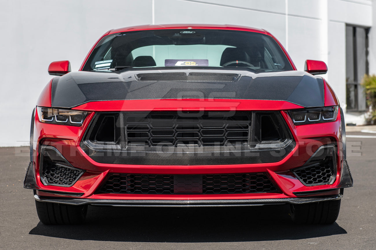 2024+ Ford Mustang GT DRY CARBON FIBER Front Side Grille
