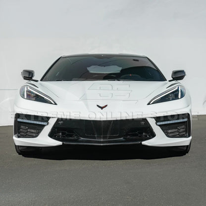2020-Up Corvette C8 DRY CARBON FIBER Sequential LED DRL Light Bar Bezel Insert