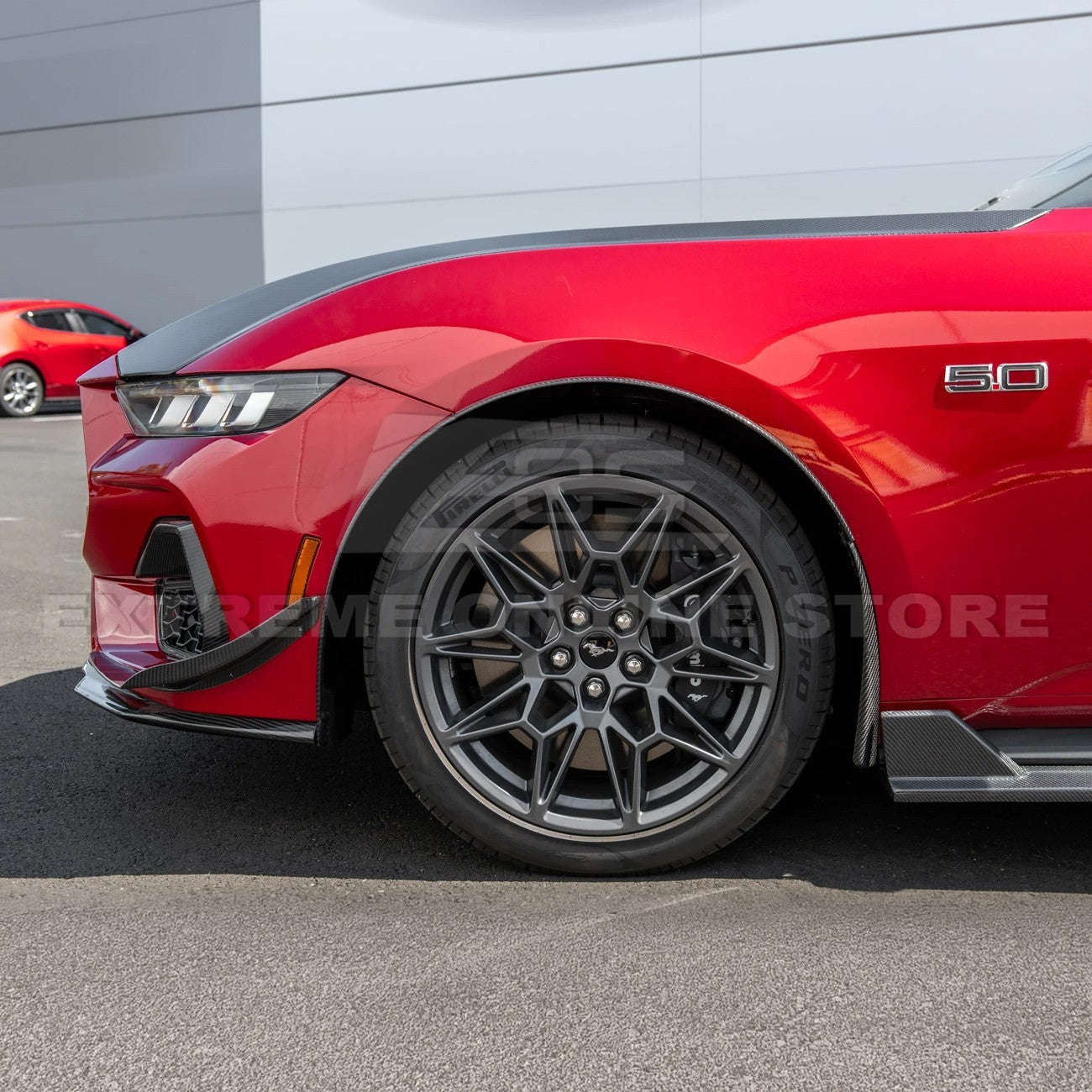 2024+ Ford Mustang DRY CARBON FIBER Fender Flares & Mud Flap