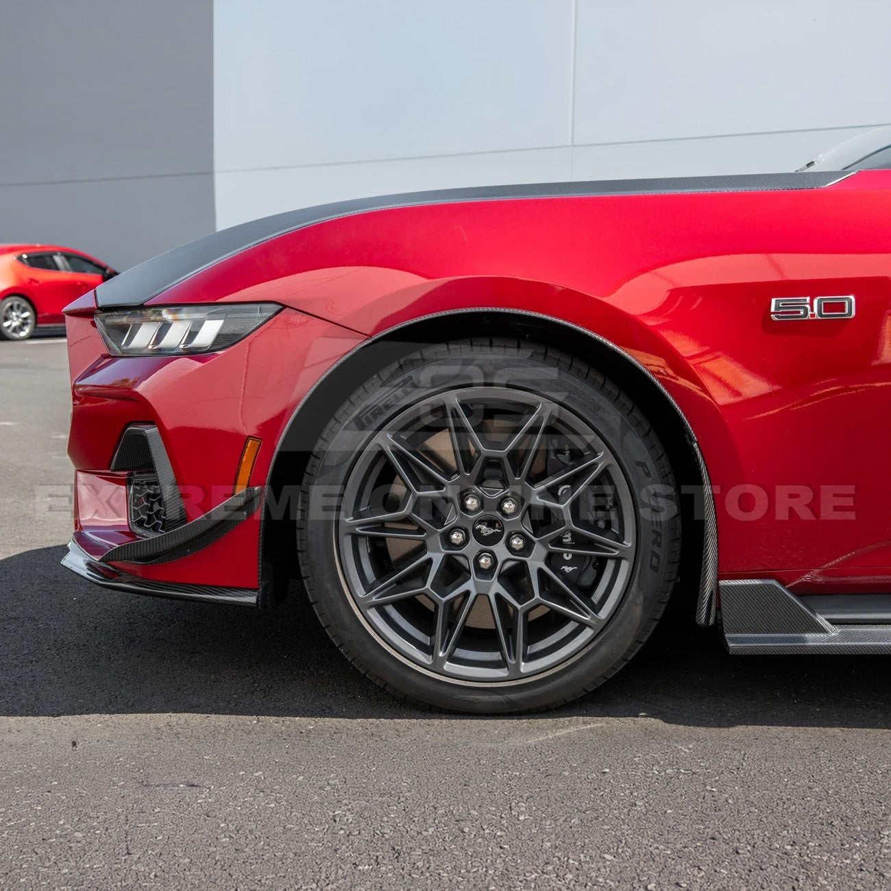 2024+ Ford Mustang DRY CARBON FIBER Fender Flares & Mud Flap