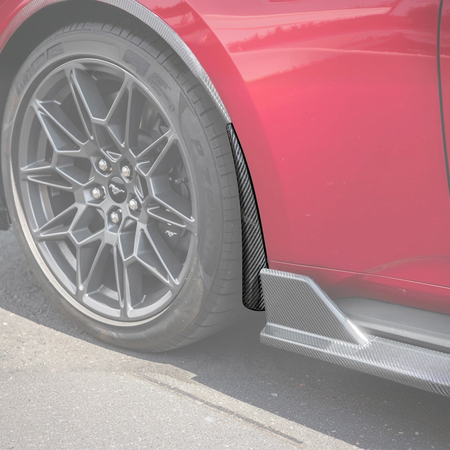 2024+ Ford Mustang DRY CARBON FIBER Fender Flares & Mud Flap