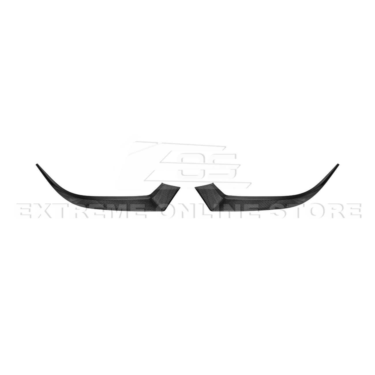 2024-Up Ford Mustang DRY CARBON FIBER Headlight Eyebrow Trim Cover Pair
