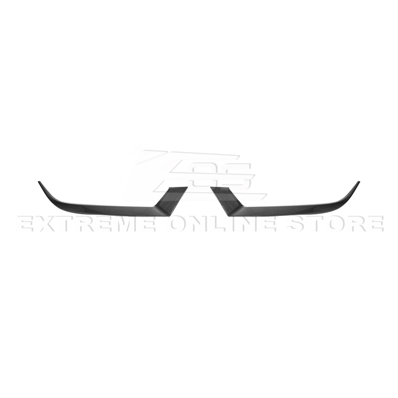 2024-Up Ford Mustang DRY CARBON FIBER Headlight Eyebrow Trim Cover Pair