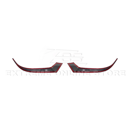 2024-Up Ford Mustang DRY CARBON FIBER Headlight Eyebrow Trim Cover Pair
