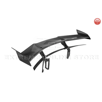 Corvette C8 ZR1 Style DRY CARBON FIBER Rear High Wing Spoiler Bracket