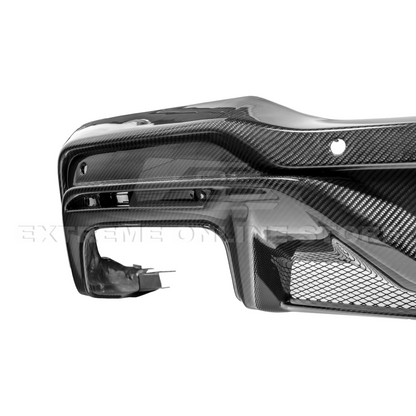 2024-Up Ford Mustang S650 Dark Horse Style DRY CARBON FIBER Rear Bumper Diffuser