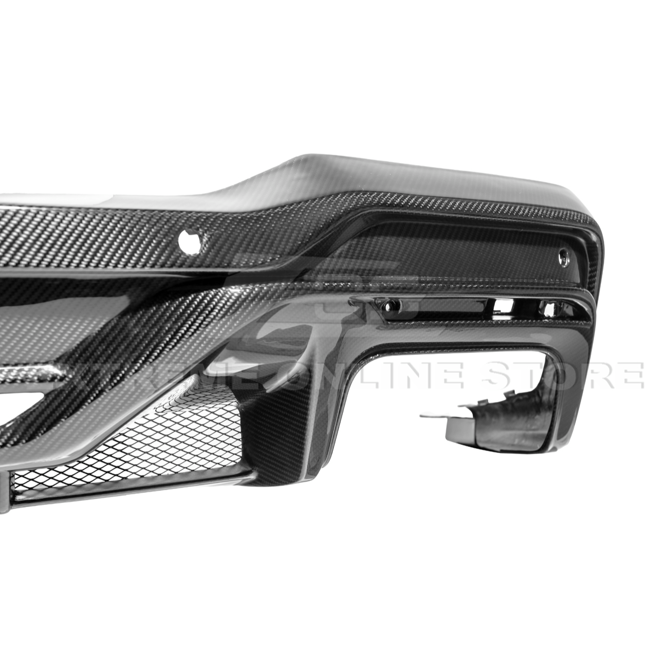2024-Up Ford Mustang S650 Dark Horse Style DRY CARBON FIBER Rear Bumper Diffuser