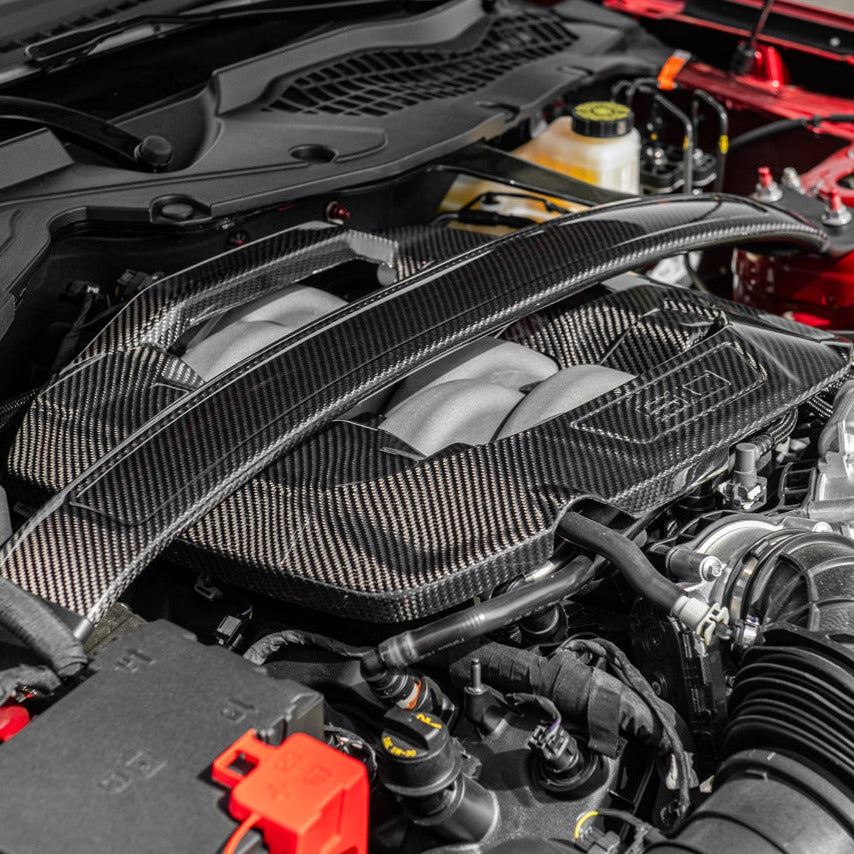 2024-Up Ford Mustang Dry Carbon Fiber Engine Cover