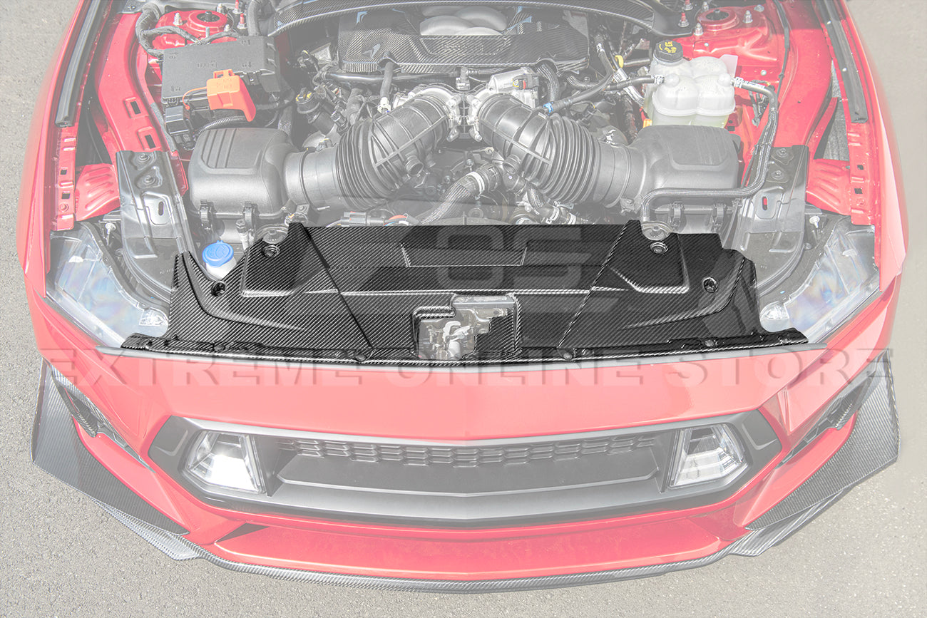 2024+ Ford Mustang DRY CARBON FIBER Radiator Cover