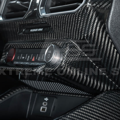 2024-Up Ford Mustang Single Screen Interior DRY CONBON FIBER Center Console Cover