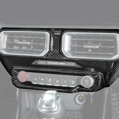 2024-Up Ford Mustang Single Screen Interior DRY CONBON FIBER Center Console Cover