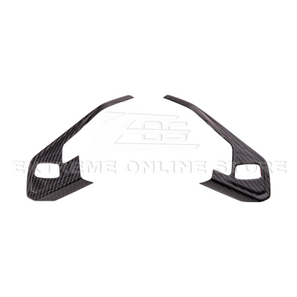 Corvette C8 DRY CARBON FIBER Steering Wheel Trim Cover