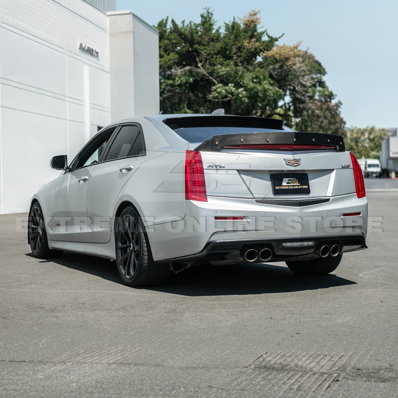 2013-18 Cadillac ATS ATS-V Sedan DRY CARBON FIBER Rear Trunk Applique Insert Trim