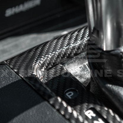 2015-23 Ford Mustang DRY CARBON FIBER Center Gear Shift Panel Trim Cover