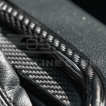 2015-23 Ford Mustang DRY CARBON FIBER Center Gear Shift Panel Trim Cover
