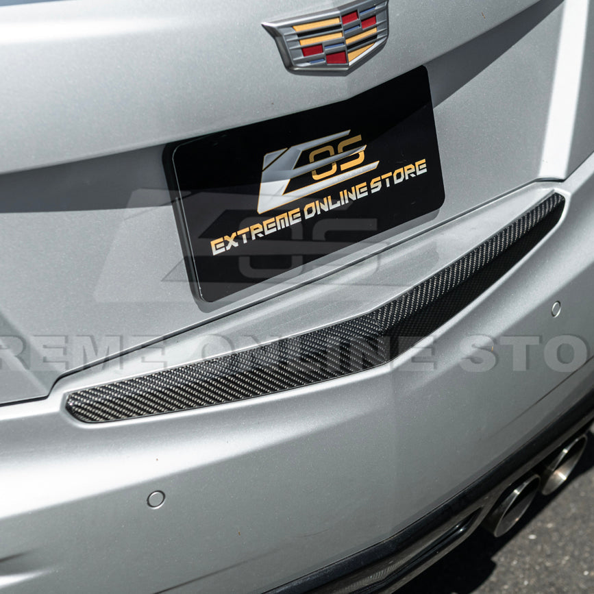 2013-18 Cadillac ATS ATS-V Sedan DRY CARBON FIBER Rear Trunk Applique Insert Trim