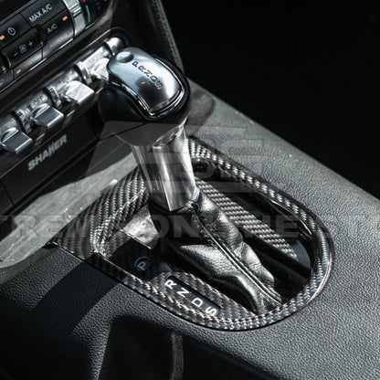2015-23 Ford Mustang DRY CARBON FIBER Center Gear Shift Panel Trim Cover