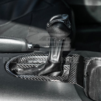 2015-23 Ford Mustang DRY CARBON FIBER Center Gear Shift Panel Trim Cover