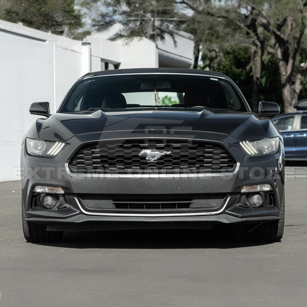 2015-17 Ford Mustang DRY CABON FIBER Front Bumper Fog Light Bezel Cover Pair