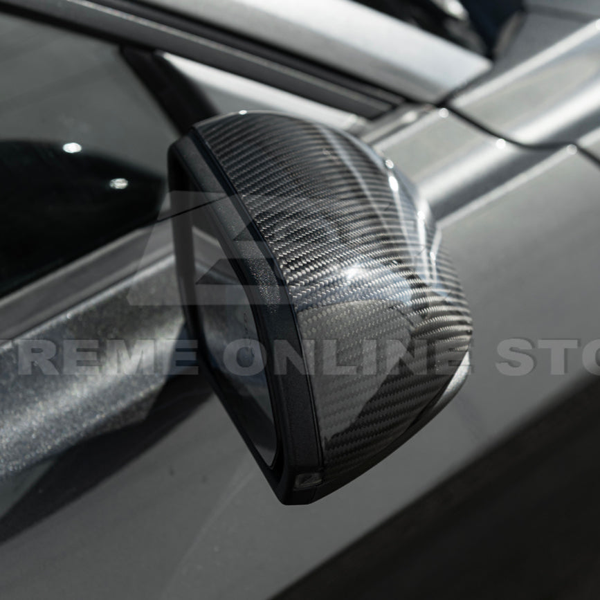 2015-23 Ford Mustang DRY CARBON FIBER Overlay Mirror Cap Cover Pair