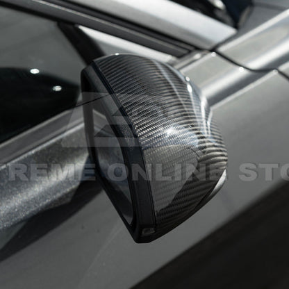 2015-23 Ford Mustang DRY CARBON FIBER Overlay Mirror Cap Cover Pair