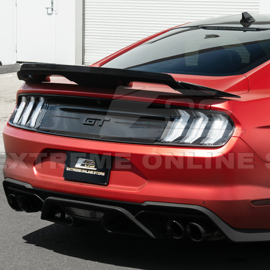 2018-23 Ford Mustang DRY CARBON FIBER Rear Tail Light Trim Bezel Cover Pair