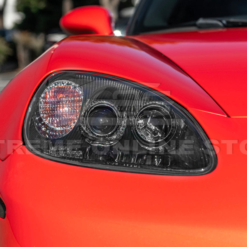 2005-13 Corvette C6 Replacment DRY CARBON FIBER Headlights Housing