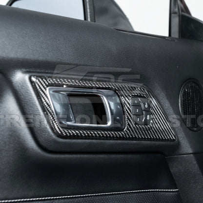 2015-Up Ford Mustang DRY CARBON FIBER Door Handle Panel Cover