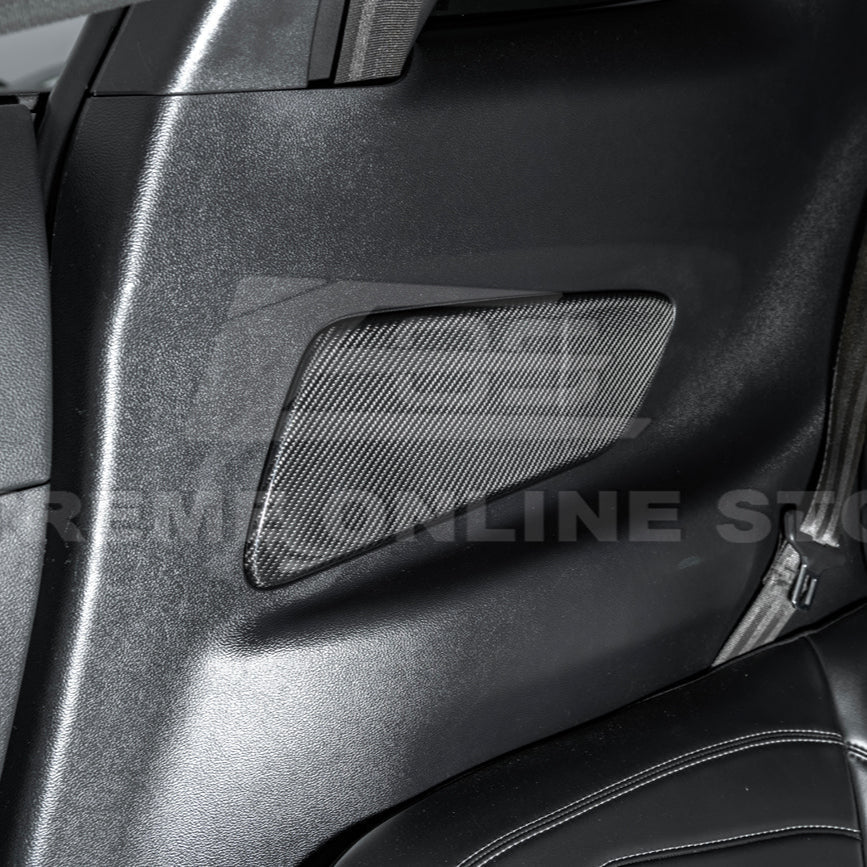 2015-23 Ford Mustang DRY CARBON FIBER Rear Seat Decorative Board Cover