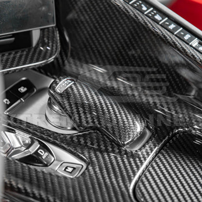 Corvette C8 DRY CARBON FIBER Center Console w/ Switch Trim Cover