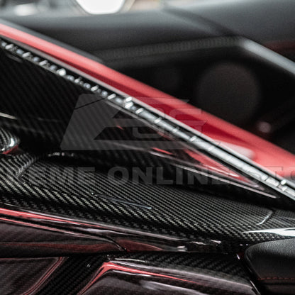 Corvette C8 DRY CARBON FIBER Center Console w/ Switch Trim Cover