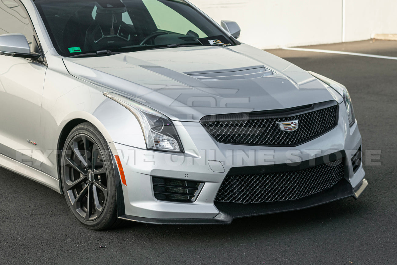 2016-19 Cadillac ATS-V Track Package Dry carbon Fiber Front Lip & Side Wheel Arch