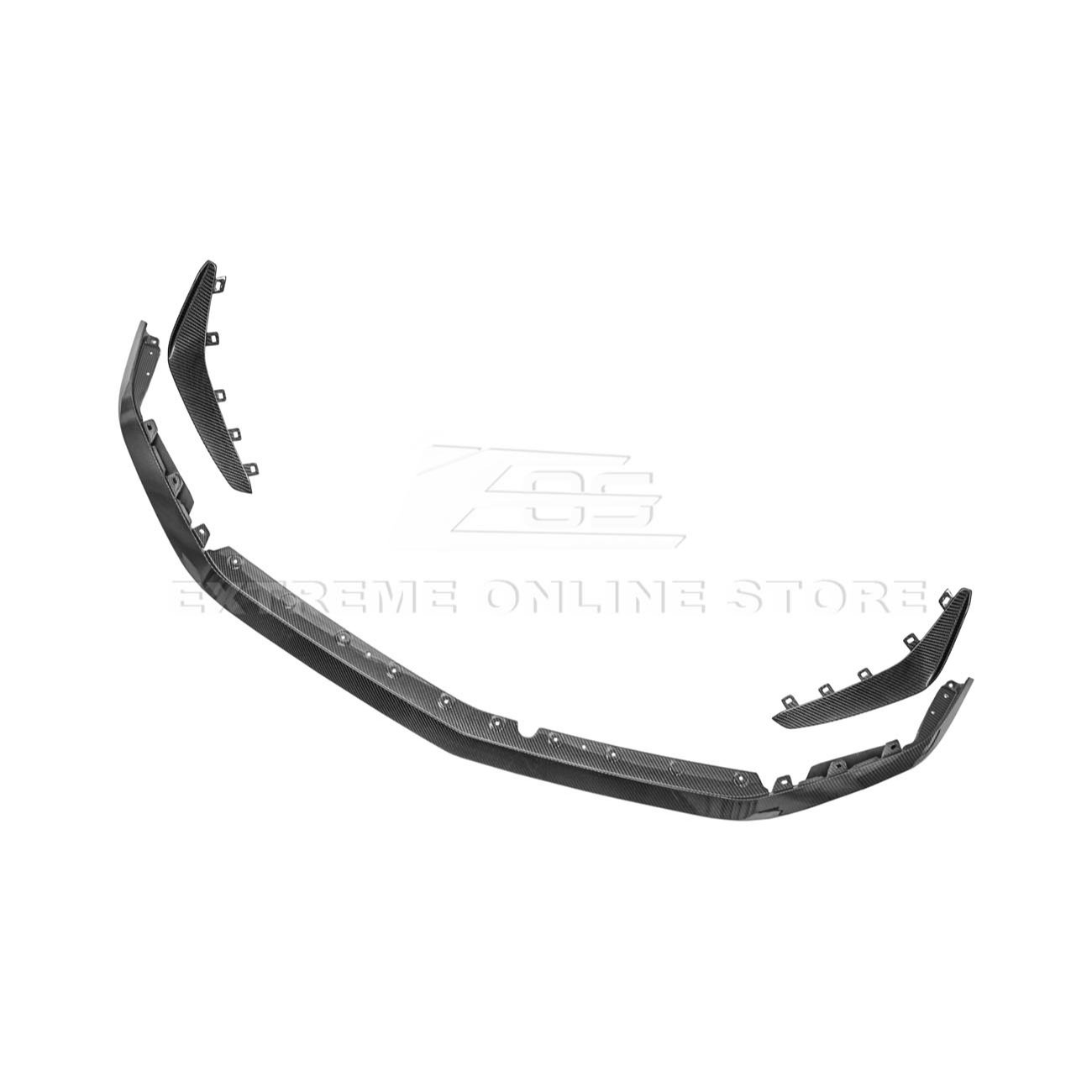 2020-Up Cadillac CT4-V Blackwing Front Lip Splitter & Carnards