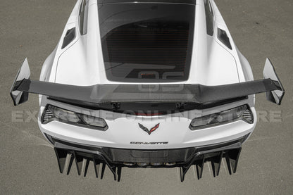 Corvette C7 Track Package Rear Bumper Finned Diffuser