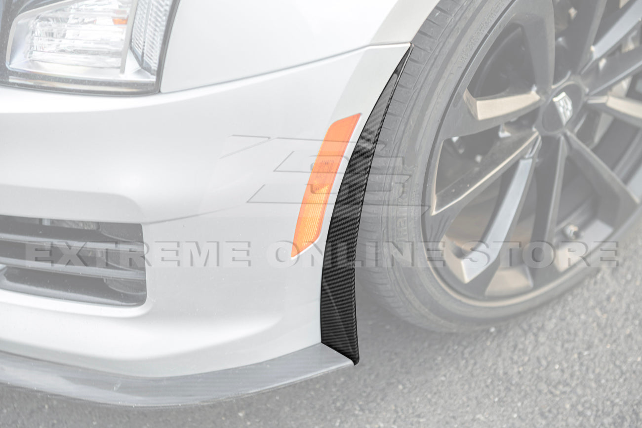 2016-19 Cadillac ATS-V Track Package Dry carbon Fiber Front Lip & Side Wheel Arch