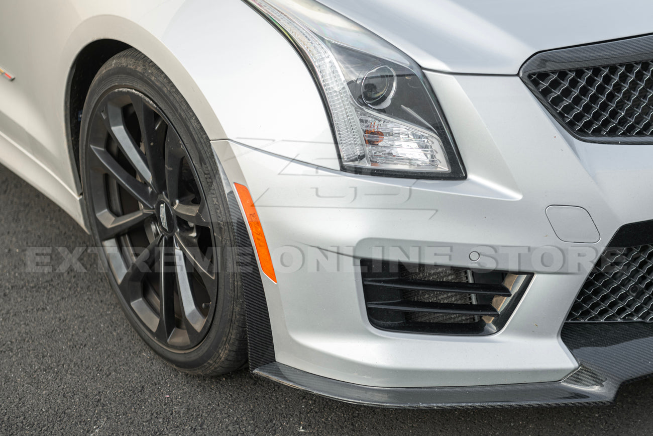 2016-19 Cadillac ATS-V Track Package Dry carbon Fiber Front Lip & Side Wheel Arch