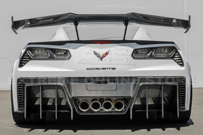 Corvette C7 Track Package Rear Bumper Finned Diffuser
