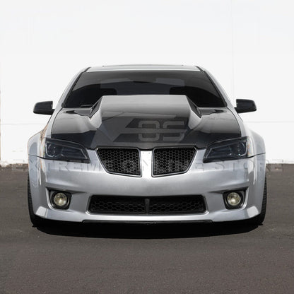 2008-09 Pontiac G8 CARBON FIBER Replacement Front Bumper Cowl Hood Cover