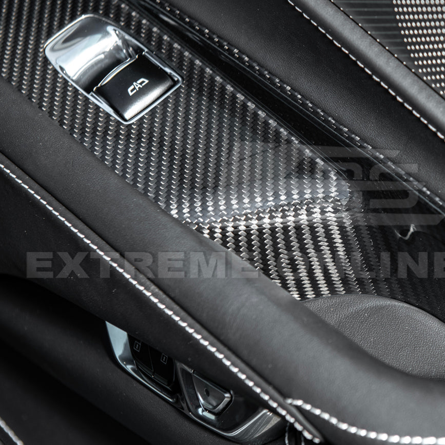 Corvette C8 Coupe DRY CARBON FIBER Side Window Switch Control Panel Cover