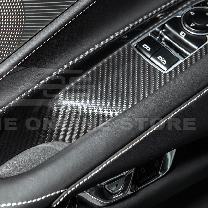 Corvette C8 Coupe DRY CARBON FIBER Side Window Switch Control Panel Cover