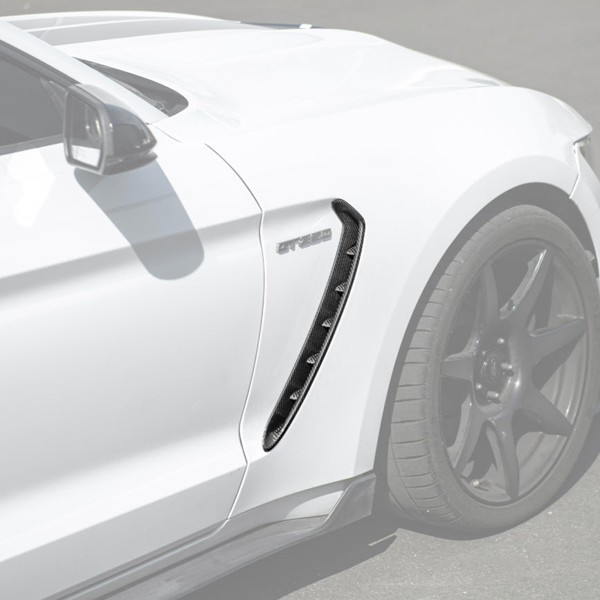 2015-20 Ford Mustang DRY Carbon Fiber Front Side Fender Vent Cover