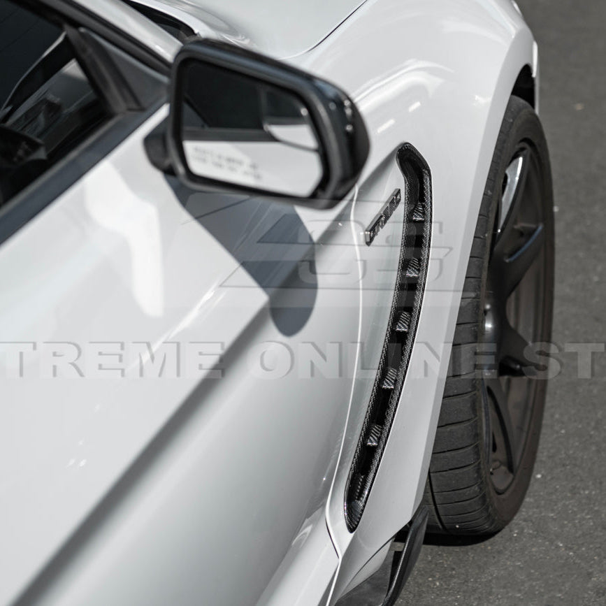 2015-20 Ford Mustang DRY Carbon Fiber Front Side Fender Vent Cover