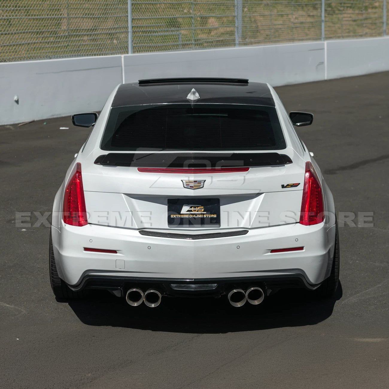 2015-19 Cadillac ATS ATS-V DRY CARBON FIBER Rear Trunk Applique Insert Trim
