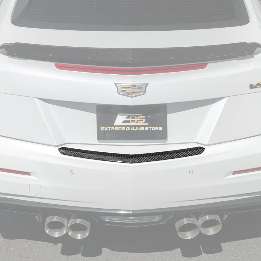 2015-19 Cadillac ATS ATS-V DRY CARBON FIBER Rear Trunk Applique Insert Trim