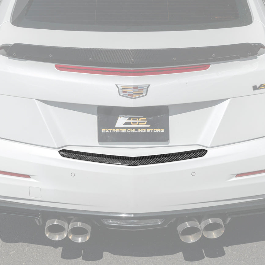 2015-19 Cadillac ATS ATS-V DRY CARBON FIBER Rear Trunk Applique Insert Trim