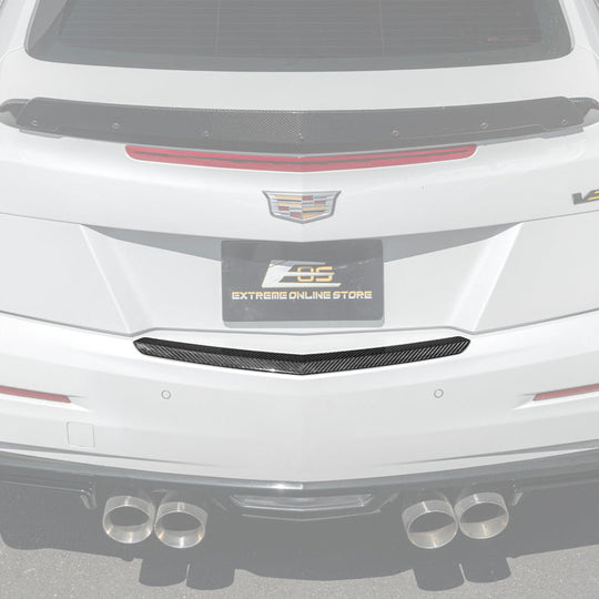 2015-19 Cadillac ATS ATS-V DRY CARBON FIBER Rear Trunk Applique Insert Trim