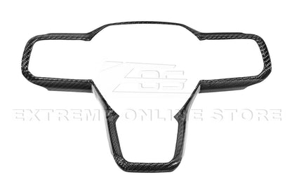 2024+ Ford Mustang DRY CARBON FIBER Steering Wheel Trim Cover
