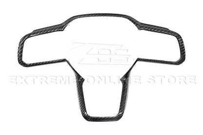 2024+ Ford Mustang DRY CARBON FIBER Steering Wheel Trim Cover